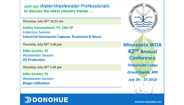 Donohue Presentations at MWOA Annual Conference in Grand Rapids, MN Header Image